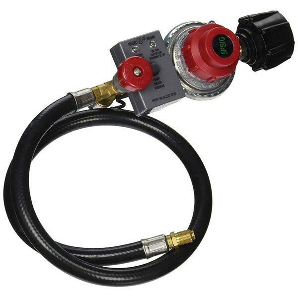 King Kooker 5 PSI Regulator with Timer, Type 1 Connection, Male Pipe Thread 45033